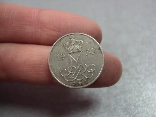 монета дания 10 эре 1974 №8542 З аукціону