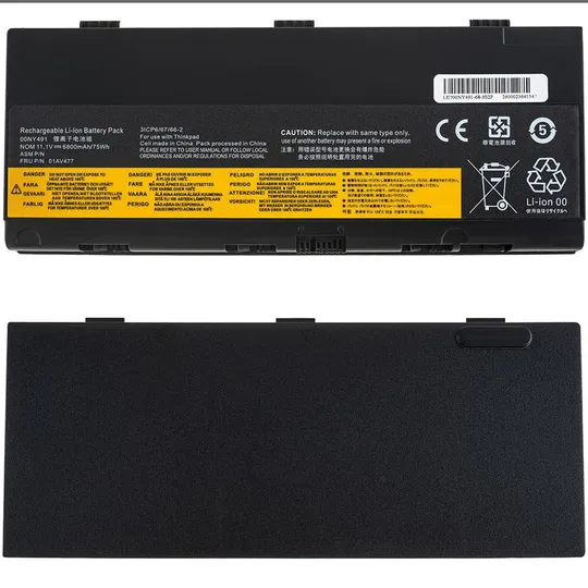 Батарея для ноутбука LENOVO 01AV477 (ThinkPad: P50, P51, P52 series) 11.25V 6800mAh 75Wh Black Ціна
