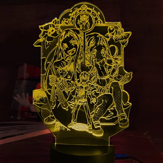 Акриловий світильник-нічник Ханако Кун три охоронця часу жовтий tty-n001587 Ціна