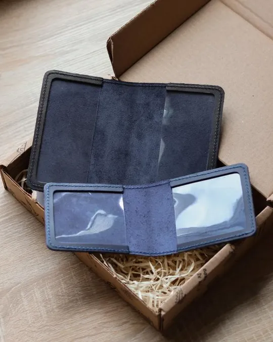 Купити Подарунковий набір "Обкладинки на паспорт, військовий квиток, убд", чорний.