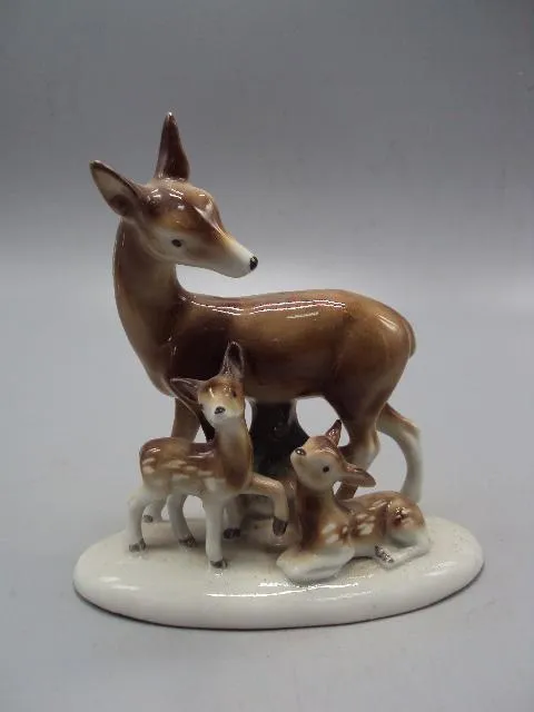 Фигура фарфор Германия GH co Grafenthal олени статуэтка олениха с оленятами высота 14,3 см №14204 Ціна