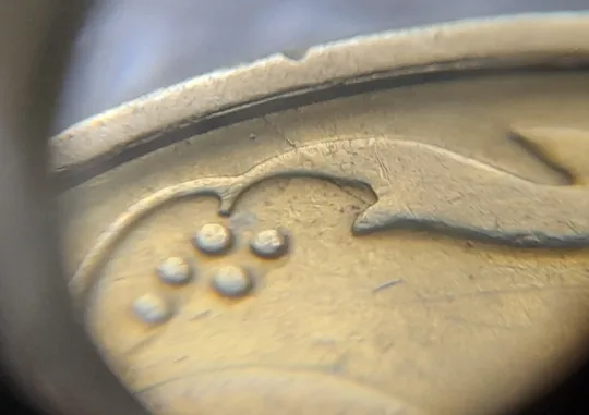 (5926) 25 копійок 1994 1БВк розколи біля 4, 6, 8 грон на реверсі (25 копеек 1994 1БВк брак, раскол) Де купити