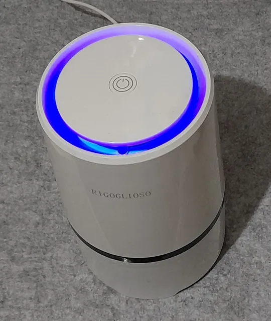 Портативний очищувач повітря для будинку Rigoglioso з HEPA фільтром і нічником Продаж