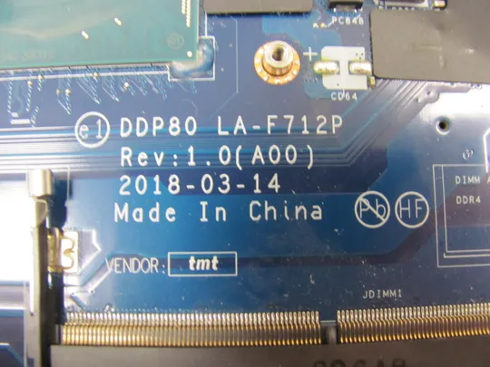 646-17 материнська плата РОБОЧА DDP80 LA-F712P SR3YZ i7-8850H для Dell Latitude E5591  Precision 3530 оригінал Недорого