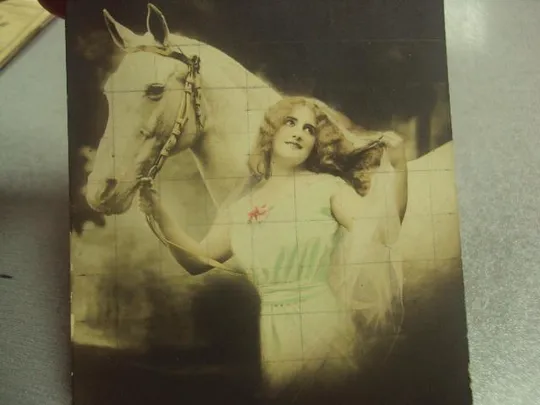 открытка девушка с лошадью №10918 З аукціону