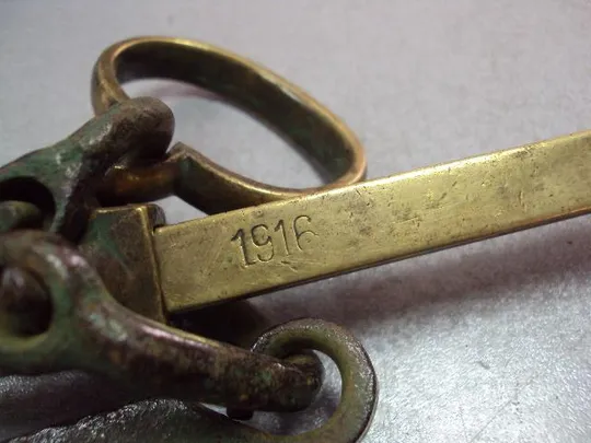 Весы безмен коромысло клеймо ТВК 1916 царизм латунь бронза длина 38,5 см (№40) №11564 Інтернет-аукціон