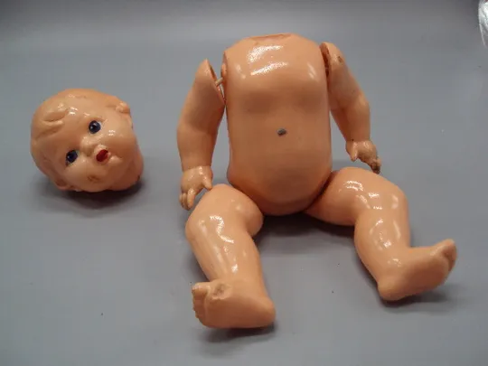 Кукла пупсик целлулоид ОХК ссср куколка пупс рельефные волоссы высота 28 см №15633 Недорого