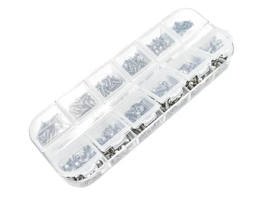 Купити Винты, болты, винтики, болтики (12 видов по 20шт, 240шт) набор M2,M2.5, M3. Нержавеющая сталь.