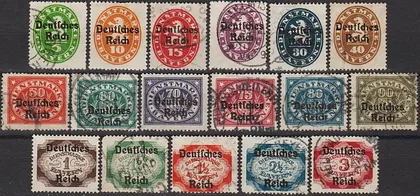 фото, 1920 - Німеччина - Службові - Надруки на марках Баварії Mi.34-50 _40,0 €