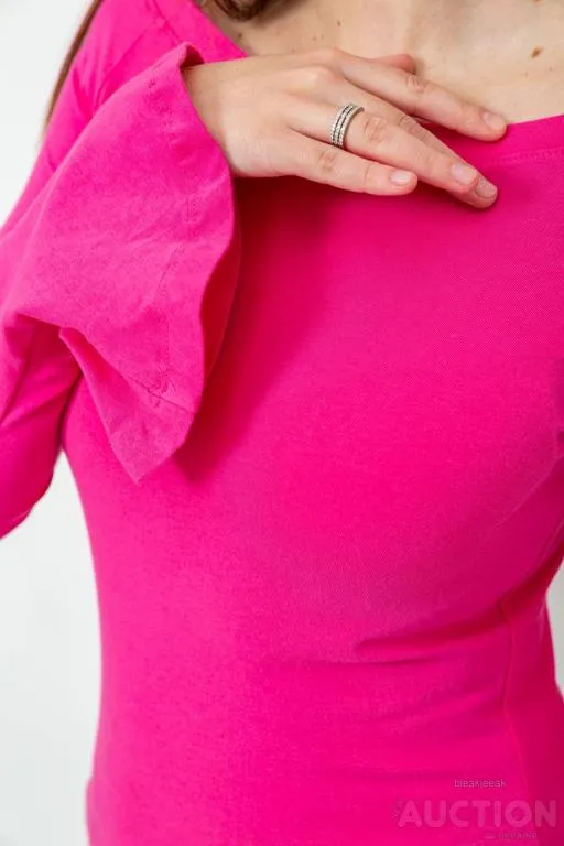 Кофта женская однотонная, цвет розовый, 244R201-1 Де купити