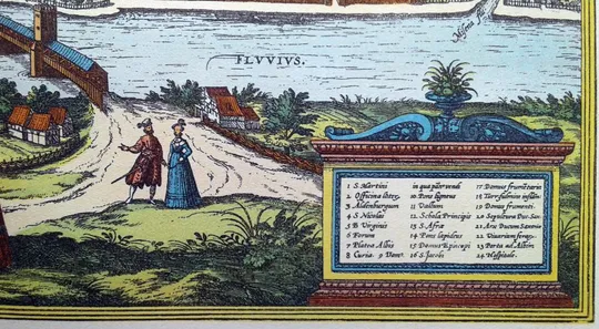 План карта Майсена 1570 р. копія 1938 р. Лейпциг Fv8.9 Характеристики