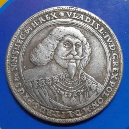 фото, Гданський талер - Владислав IV 1637 року "Ваза" Копія.