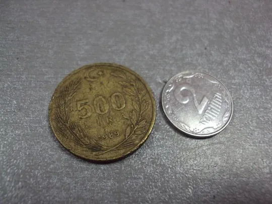 монета турция 500 лир 1989 №9358 Ціна