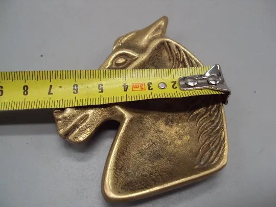 Пепельница бронза лошадь конь лошадка голова лошади высота 1,5 см, размер 6,8 х 8,7 см №14474 Де купити