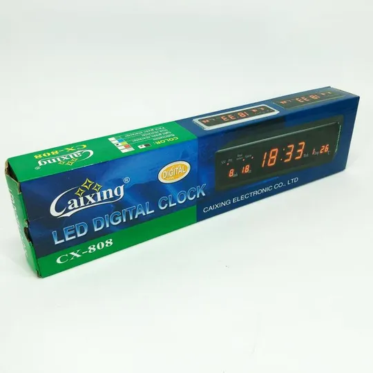Электронные часы Caixing СХ-808, Цифровые настольные часы квадратные, LED Лед часы настольные З аукціону