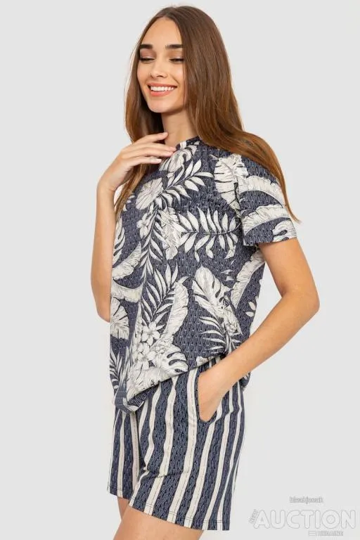 Купити Пижама женская, цвет сине-молочный, 219RF-2218