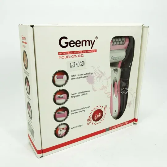 Эпилятор депилятор женский электрический беспроводной + триммер + пемза 3 в 1 Gemei GM-3052 Де купити