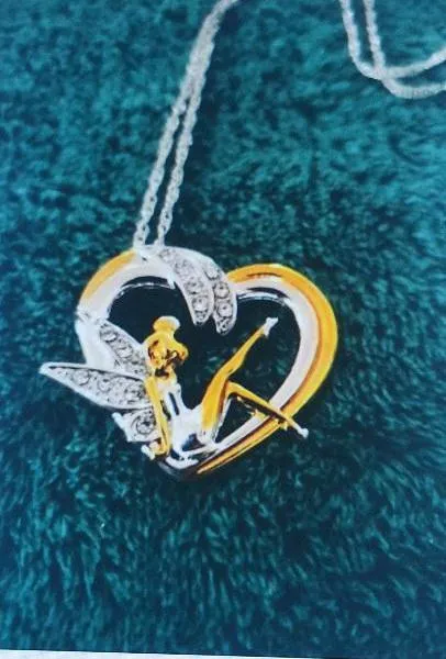 необычная  женская подвеска  підвіска эльф с крылышками на сердечке ml455 Продаж