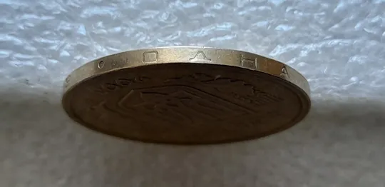 (5720) 1 гривня 2003 розколи у році карбування на аверсі (1 гривна 2003 брак) Недорого