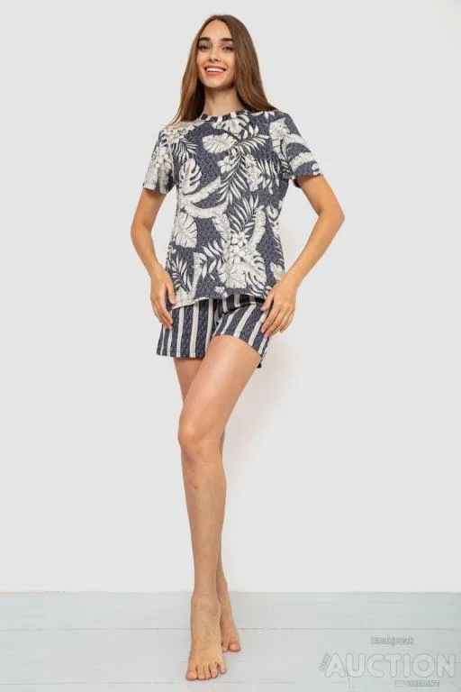 Пижама женская, цвет сине-молочный, 219RF-2218 Ціна