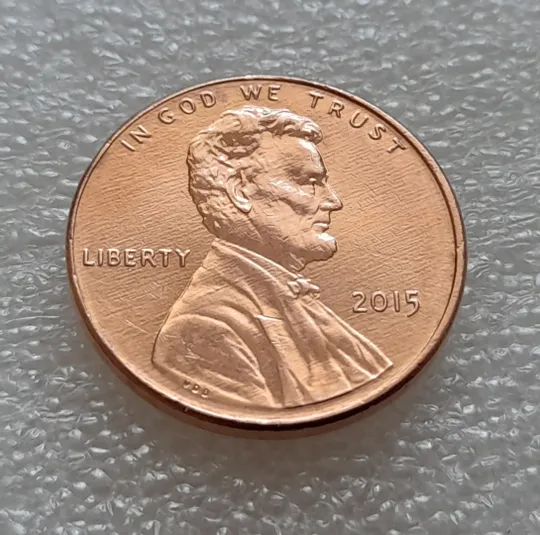 (8124 ря) 1 цент 2015 без мітки монетного двору США З аукціону