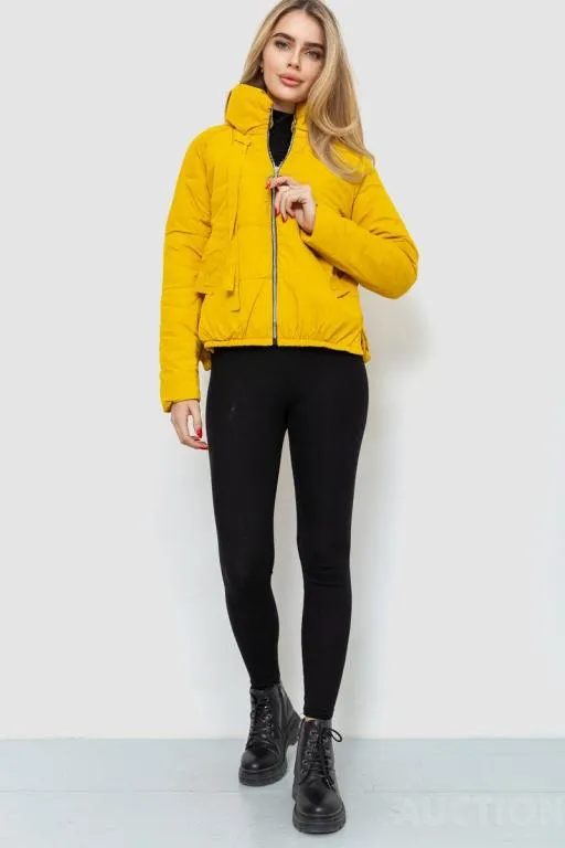 Купити Куртка женская демисезонная, цвет горчичный, 131R262