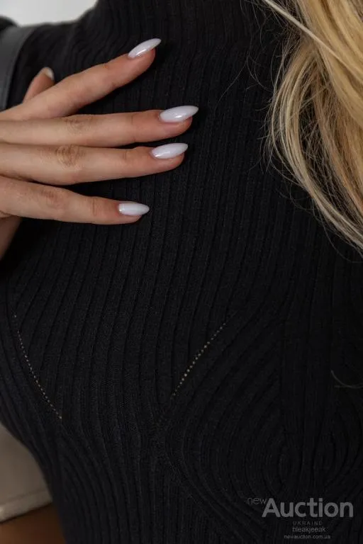 Гольф женский в рубчик, цвет черный, 204R050 Де купити