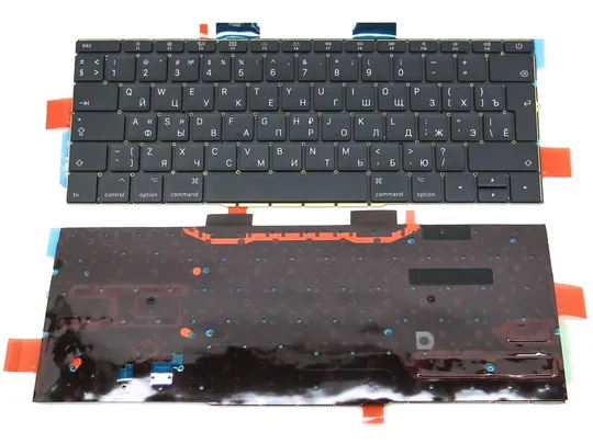 Клавиатура для APPLE MLL42LL, MPXQ2LL (2016, 2017) (RU BLACK, Вертикальный Enter с подсветкой). Ціна