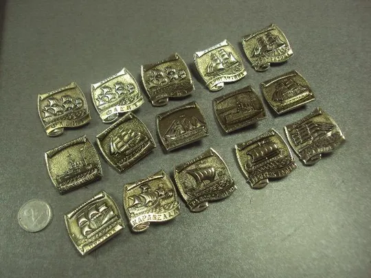 знак флот бриг парусник крейсер броненосец лот 21 шт №15245 Ціна