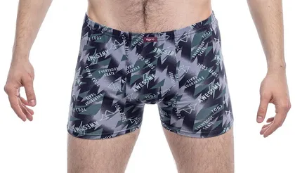 фото, Чоловічі труси боксерки Bono МШ 950217 принт написи сірі (розміри: 48-56) 56