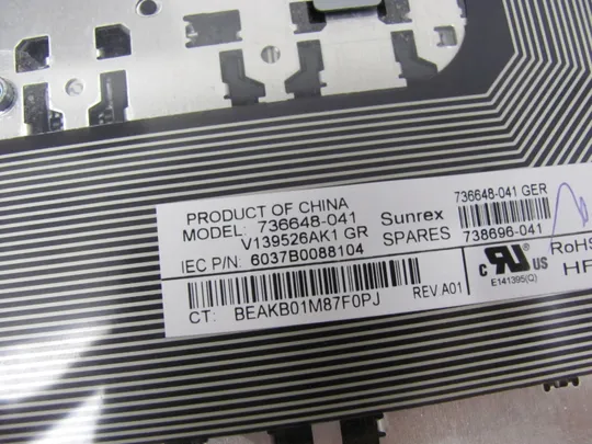 745-16 клавіатура робоча 6037B0088104 736648-041 738696-041  для HP PROBOOK 450 455 G0 G1 G2 оригінал Інтернет-аукціон