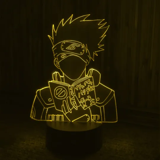 Акриловий світильник-нічник Какаши Хатаке 2 жовтий tty-n000453 Ціна