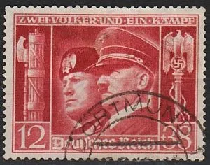 фото, 1941 - Рейх - Гітлер-Муссоліні Mi.763 _5,50 €