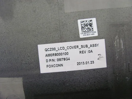 номер0245-57 кришка матриці Кришка дисплея Тильна кришка Корпус матриці Верхня кришка Задня кришка matrix cover   Top Case LCD Cover Rear Lid Back Cover Housing Cabinet 0YKDJV AM0R8000100 для Dell Latitude 6430U оригінал Інтернет-аукціон