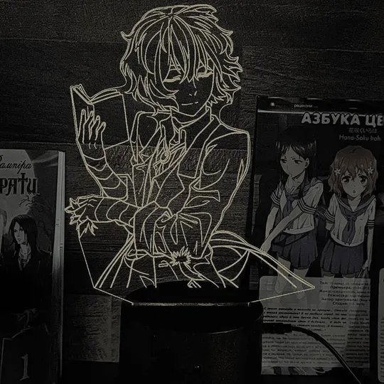 Акриловий світильник-нічник Осаму Дазай 2 білий tty-n002316 Ціна