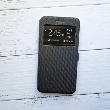 фото, Чохол-книжка Doogee X7 Pro для телефону (з віконцем) Чорний