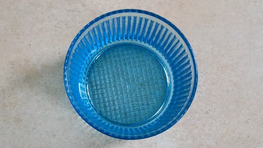 Купити Ваза ємкість цукерниця стара радянська бірюзове блакитне кольорове скло Вживане Ф 12,1 см #3