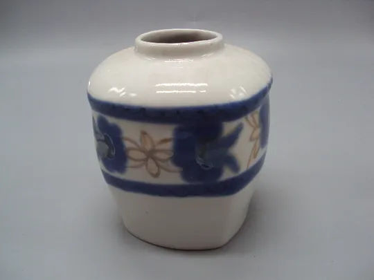 Чайница фарфор Полонне зхк баночка емкость для чая узор цветы высота 10,7 см №16030 в Україні