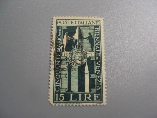 марки Италия 1949 Двухгодичная художественная выставка Венеции символы Дожей лот 3 шт гаш №2832 Характеристики