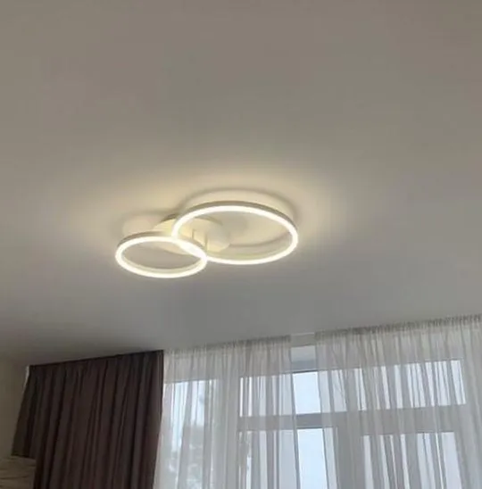 Купити Люстра потолочная LED с пультом A8008/2-wh-k Белый 10х40х62 см.