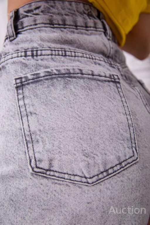 Женские джисновые шорты, серого цвета, 164R4077 Інтернет-аукціон