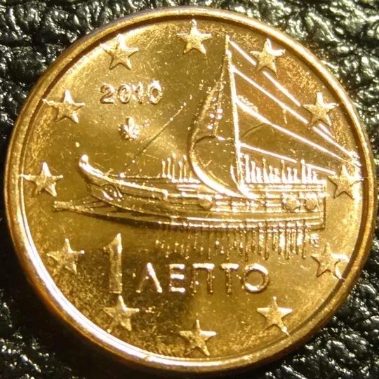 1 євроцент 2010 Греція UNC Ціна