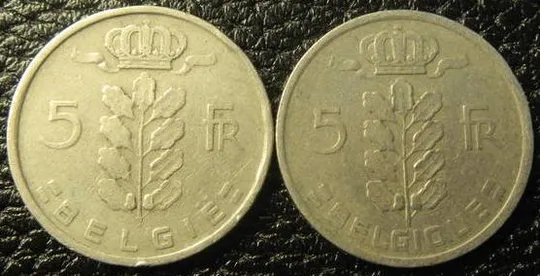 Купити 5 франків 1950 Бельгія (два різновиди)