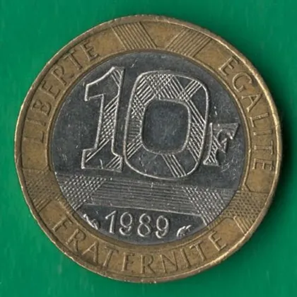 фото, 10 франків 1989 року Франція [М]