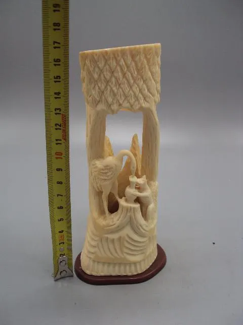 Купити Карандашница кость сказка лиса и журавль высота 17 см вес 294 г №13681