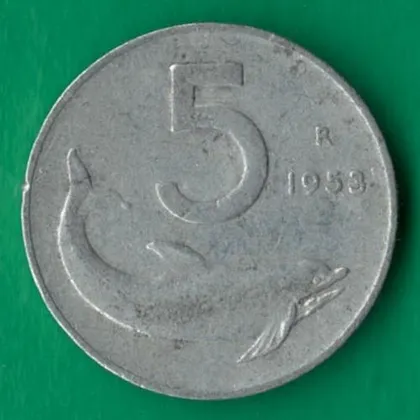 фото, 5 лір 1953 року Італія [М]
