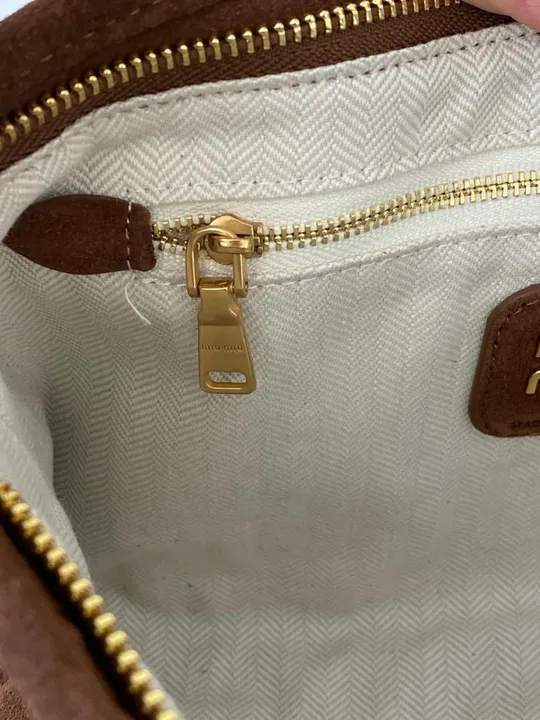 Сумка жіноча Miu Miu Aventure Nappa Leather Bag Brown Suede Торговий майданчик