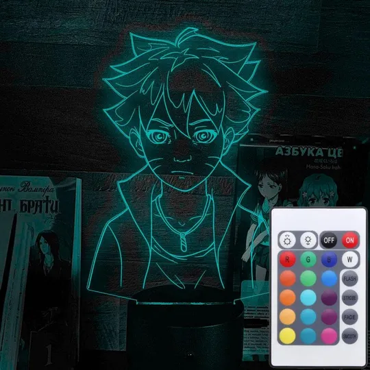 Акриловий світильник-нічник з пультом 16 кольорів Баруто tty-n002093 Ціна