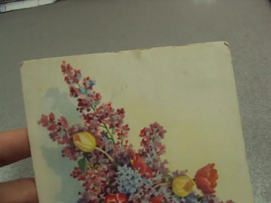 Купити открытка с праздником полякова цветы сирень 1964 марка №14458