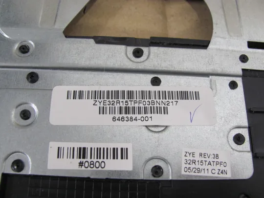438-3 Кришка панель палмрест тачпад 646384-001 32R15TATPF0  для   HP Pavilion G6 G6-1000  оригінал Недорого